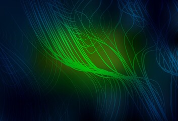 Dark Green, Yellow vector colorful blur backdrop.