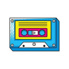 pop art cassette detailed style icon vector design