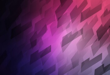 Fototapeta premium Dark Purple, Pink vector background with rectangles.