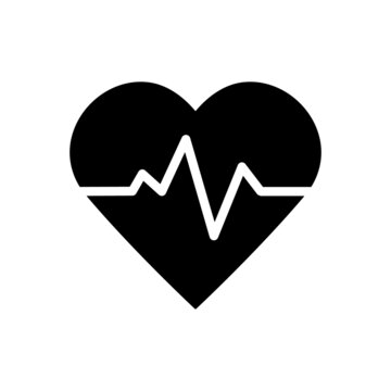 heart and pulse vector icon design