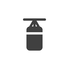 Punching bag vector icon. filled flat sign for mobile concept and web design. Box training bag glyph icon. Symbol, logo illustration. Vector graphics