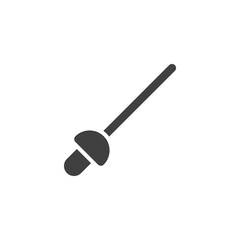 Fencing rapier vector icon. filled flat sign for mobile concept and web design. Fencing sword glyph icon. Symbol, logo illustration. Vector graphics
