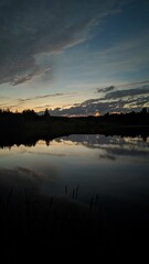 sunset over the river