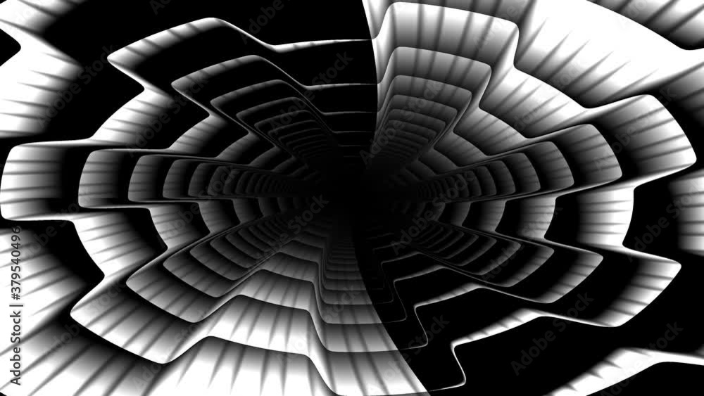 Aufkleber diving in abstract mask of weird futuristic machinery