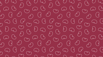 Kidney beans pattern wallpaper. Kidney beans doodle symbol.