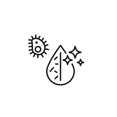 Dirty water drop icon. Vector