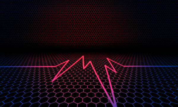 Abstract hexagons pattern background for high technology and innovation concept , science background , techno dance music , Banner Design .