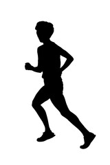 Fototapeta na wymiar silhouette of Women running