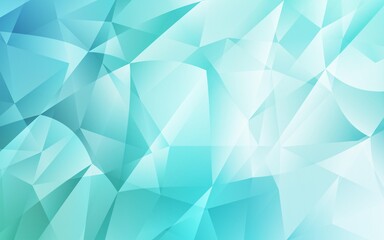 Fototapeta premium Light Green vector triangle mosaic template. Creative illustration in halftone style with triangles. Brand new style for your business design.