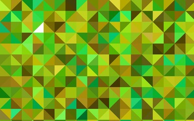 Light Green, Yellow vector abstract mosaic template. Shining illustration, which consist of triangles. Brand-new style for your business design.