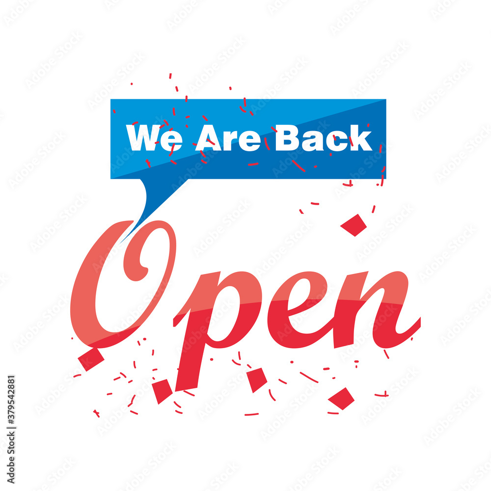 Poster open and we are back in bubble detailed style icon vector design