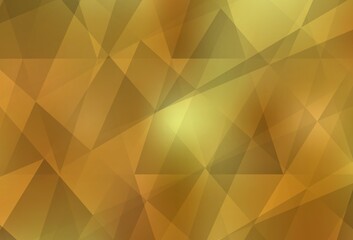 Dark Yellow vector polygonal template.