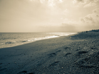 神奈川県大磯町　大磯こゆるぎの浜の風景
