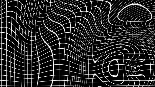 Warped Spacetime Gravitational Waves of Mesh Surface Bending Mask Matte