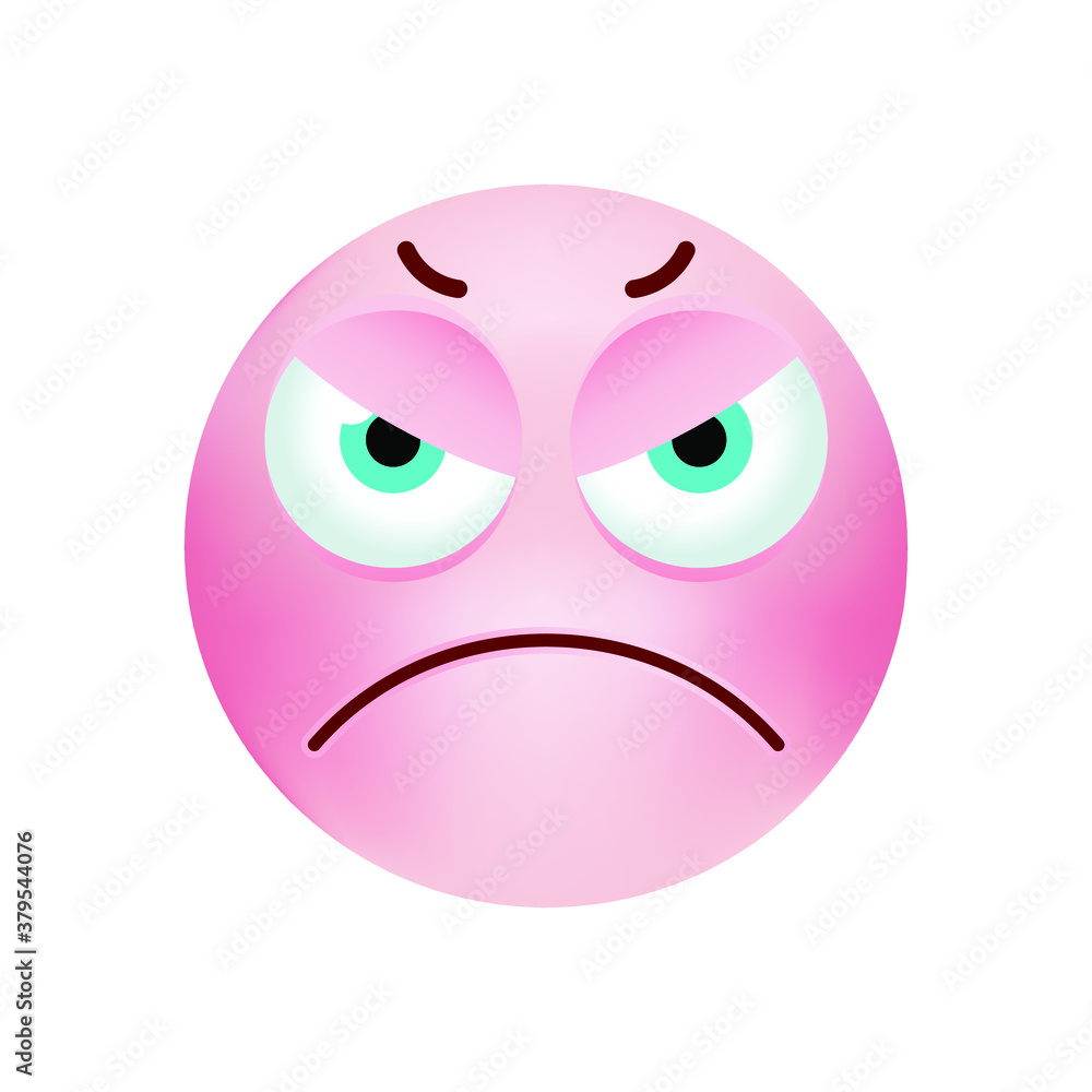 Poster cute emoticon with cartoon style on white background . isolated vector illustration