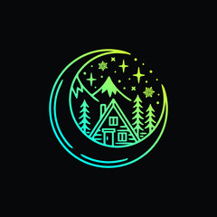 amazing of fine line art, a combination of a simple and a clean, is a cool logo, tattoo art, or design for anything.