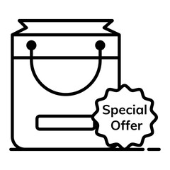 
Special offer icon in editable flat style 
