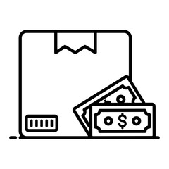 
Cash on delivery vector in modern flat style 
