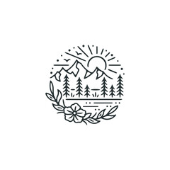 amazing of fine line art, a combination of a simple and a clean, is a cool logo, tattoo art, or design for anything.
