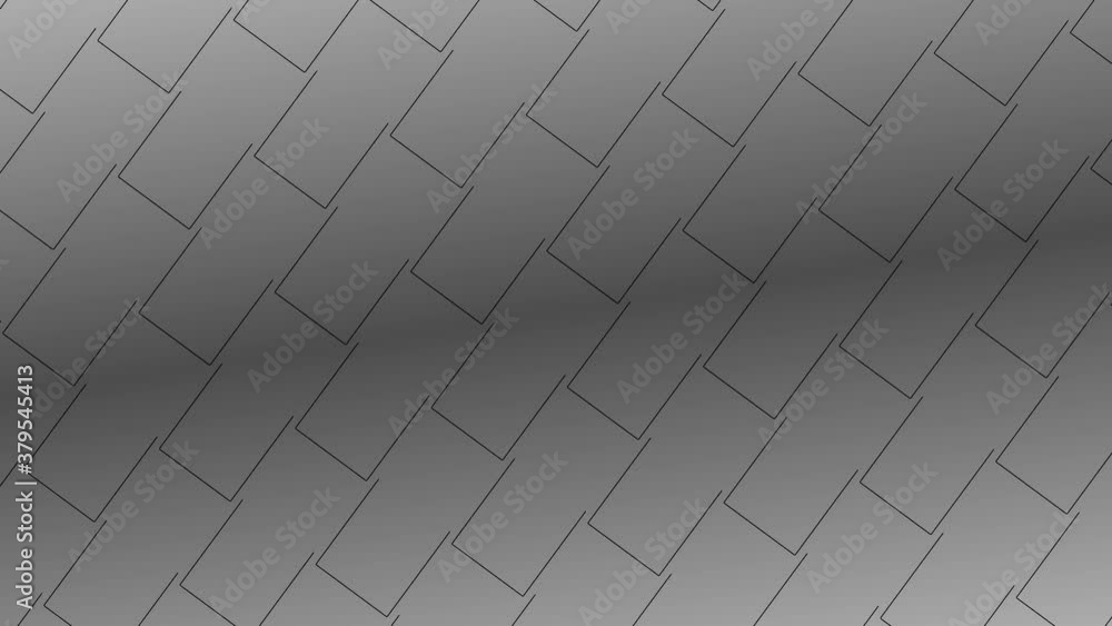 Poster bricks and lines morphing changing into straight diagonal parallel lines