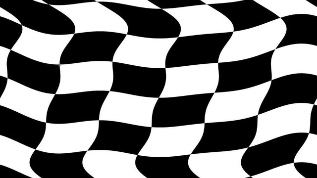 Waving Checkered Flag Racing Mask