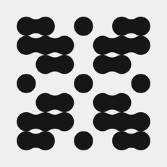 Abstract Cross Pattern Dots Logo generative computational art illustration