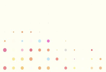 Light Orange vector pattern with spheres.