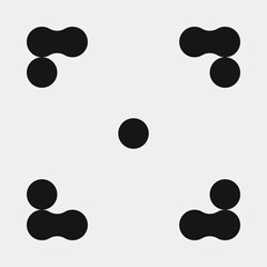 Abstract Cross Pattern Dots Logo generative computational art illustration