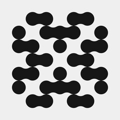 Abstract Cross Pattern Dots Logo generative computational art illustration