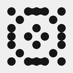 Abstract Cross Pattern Dots Logo generative computational art illustration