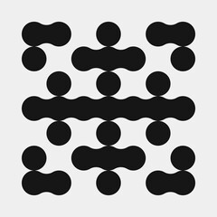 Abstract Cross Pattern Dots Logo generative computational art illustration