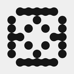 Abstract Cross Pattern Dots Logo generative computational art illustration