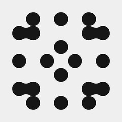 Abstract Cross Pattern Dots Logo generative computational art illustration