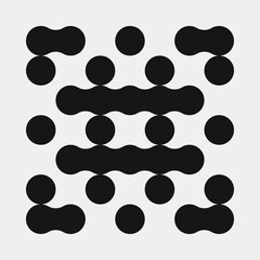 Abstract Cross Pattern Dots Logo generative computational art illustration