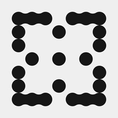 Abstract Cross Pattern Dots Logo generative computational art illustration