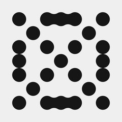 Abstract Cross Pattern Dots Logo generative computational art illustration