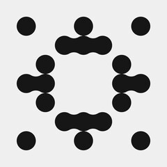 Abstract Cross Pattern Dots Logo generative computational art illustration