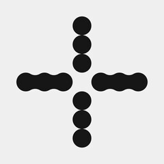 Abstract Cross Pattern Dots Logo generative computational art illustration