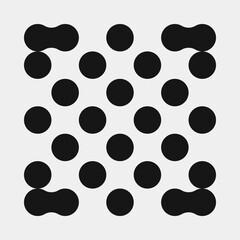 Abstract Cross Pattern Dots Logo generative computational art illustration