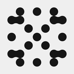 Abstract Cross Pattern Dots Logo generative computational art illustration