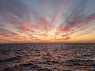 sunset over the sea