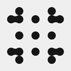 Abstract Cross Pattern Dots Logo generative computational art illustration