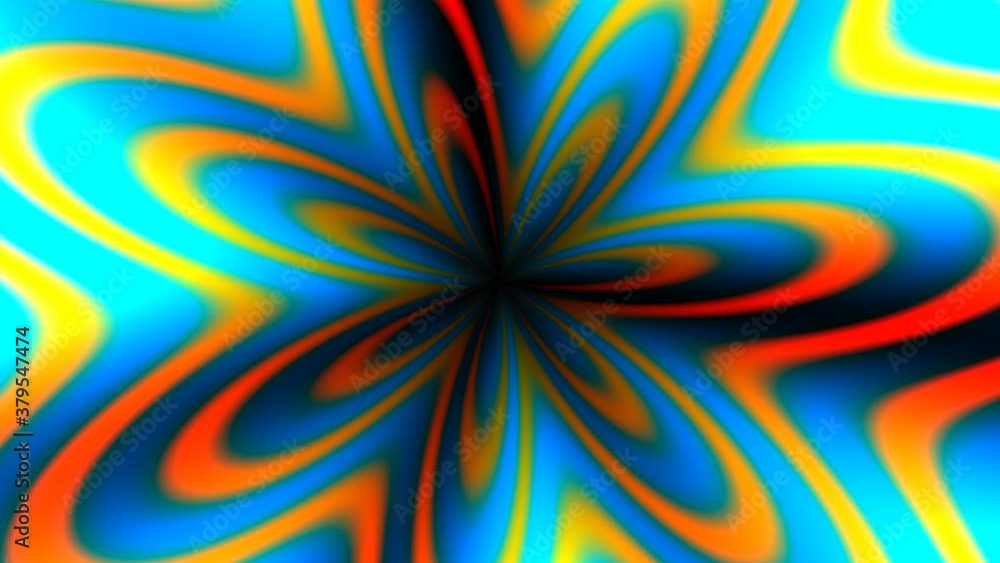 Poster simple flower petal zoom animation loop