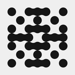 Abstract Cross Pattern Dots Logo generative computational art illustration