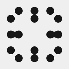 Abstract Cross Pattern Dots Logo generative computational art illustration