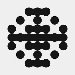 Abstract Cross Pattern Dots Logo generative computational art illustration