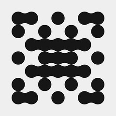 Abstract Cross Pattern Dots Logo generative computational art illustration