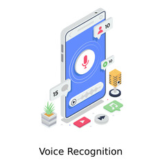 
Voice recorder vector style in editable style 
