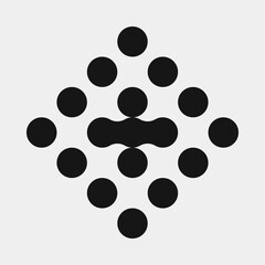 Abstract Cross Pattern Dots Logo generative computational art illustration