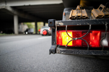 Obraz na płótnie Canvas Car tail lights technology security symbol.